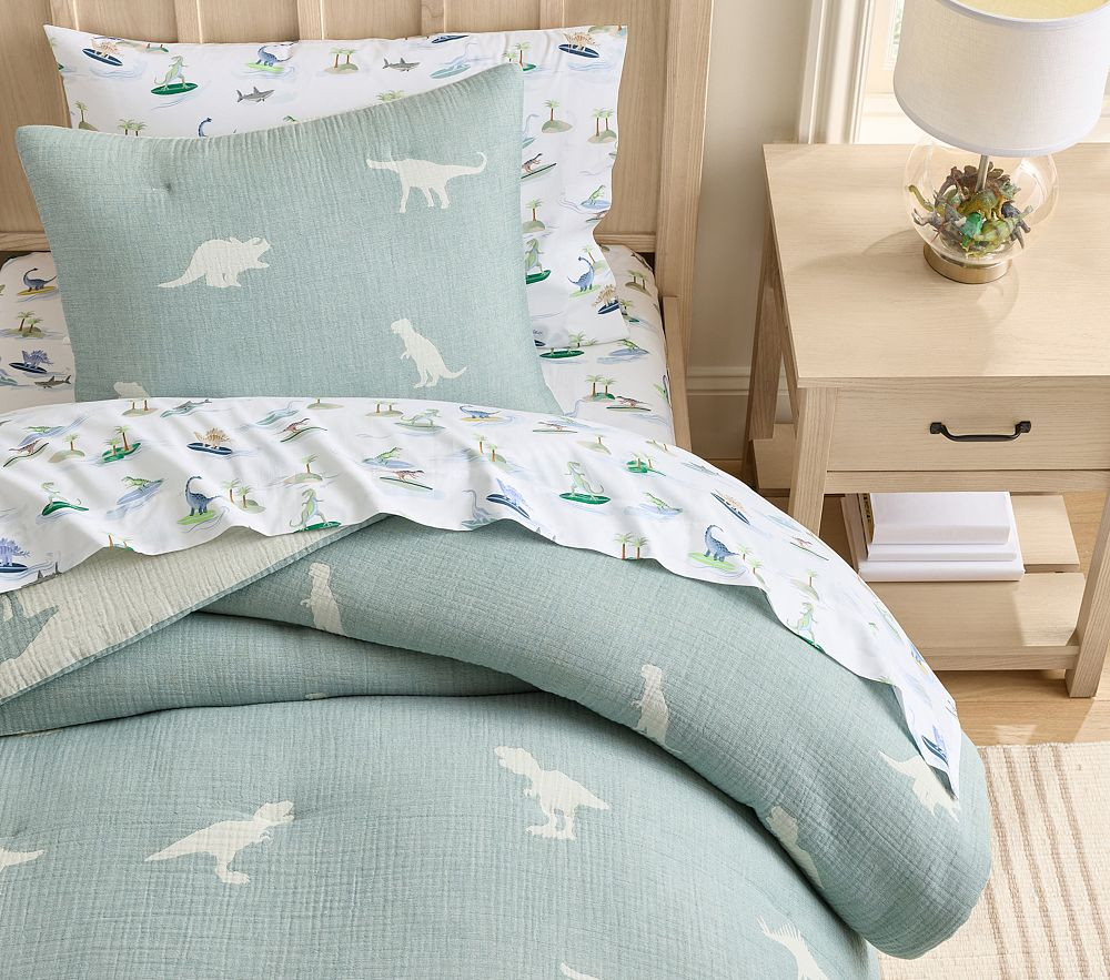 Reversible Dino Comforter & Shams | Pottery Barn Kids