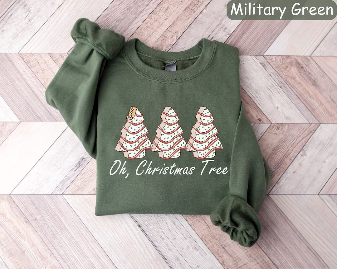 Oh Christmas Tree Sweatshirt Christmas Cake Sweatshirt Merry - Etsy | Etsy (US)