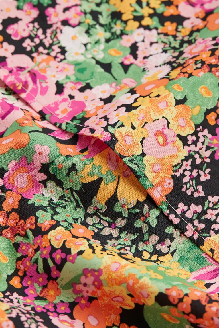 Patterned lyocell-blend wrapover skirt | H&M (UK, MY, IN, SG, PH, TW, HK)