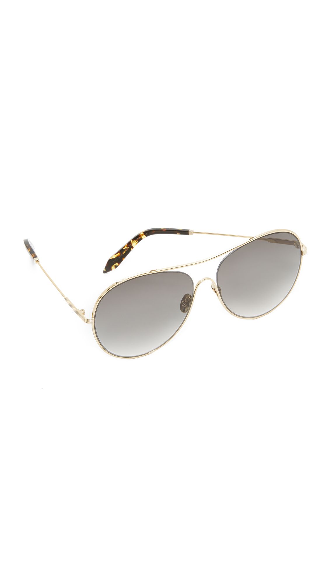 Victoria Beckham Loop Round Aviator Sunglasses | Shopbop