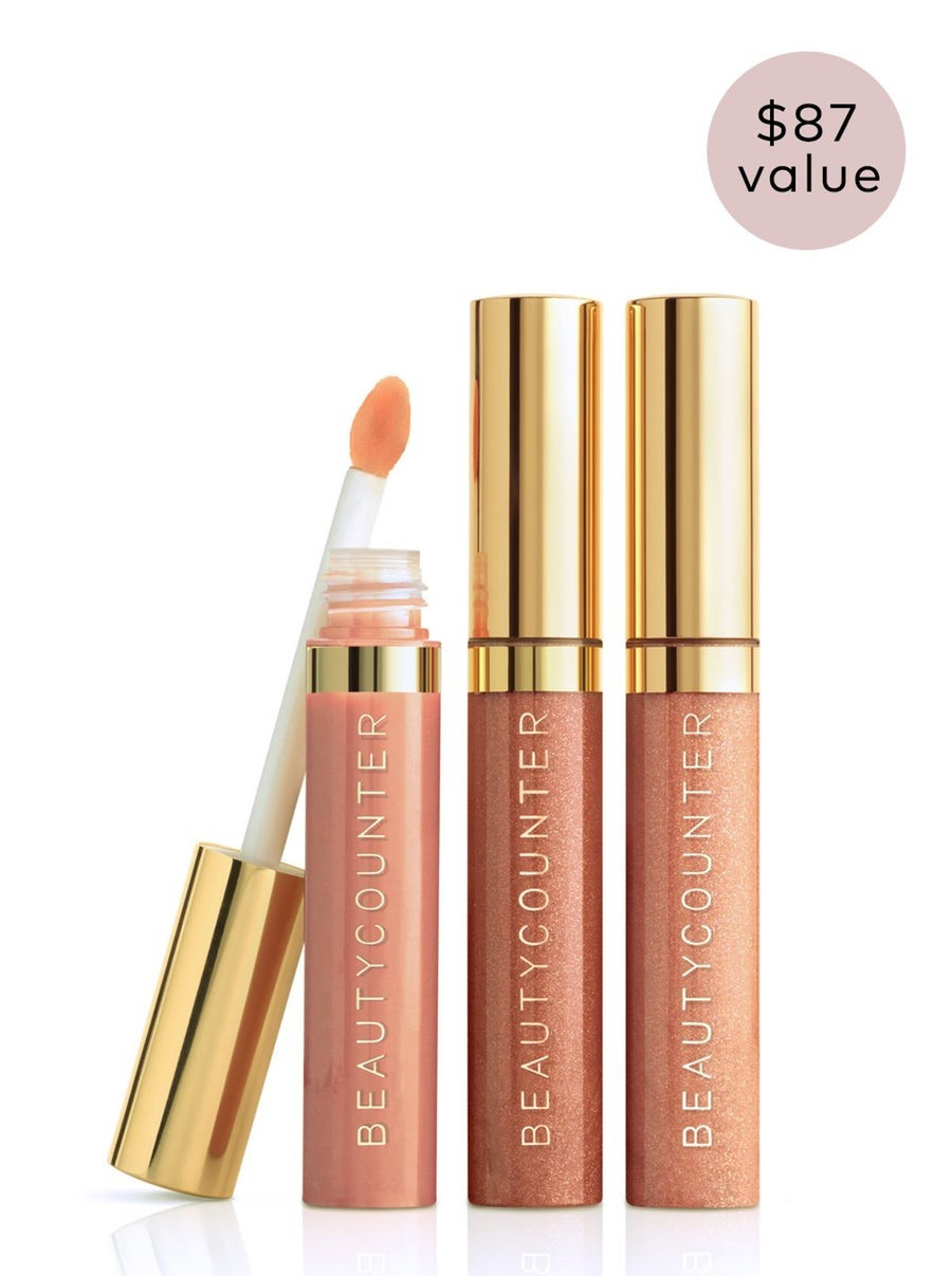 New Nudes Lip Gloss Trio | Beautycounter.com