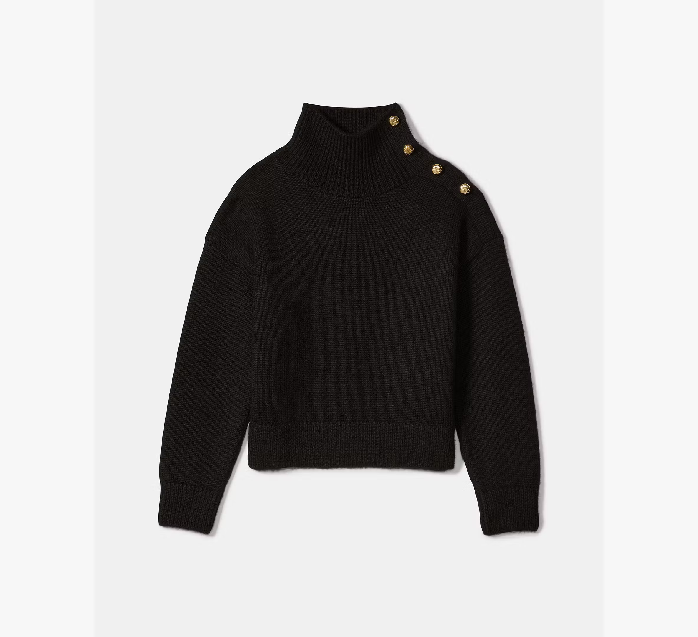 Kate Spade Turtleneck With Bauble Buttons, Black - Small | Kate Spade (US)