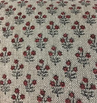 Amazon.com: Lala Floral Hand Block Print on cotton Pillow Cover | Rust & Black | Small Scale | De... | Amazon (US)