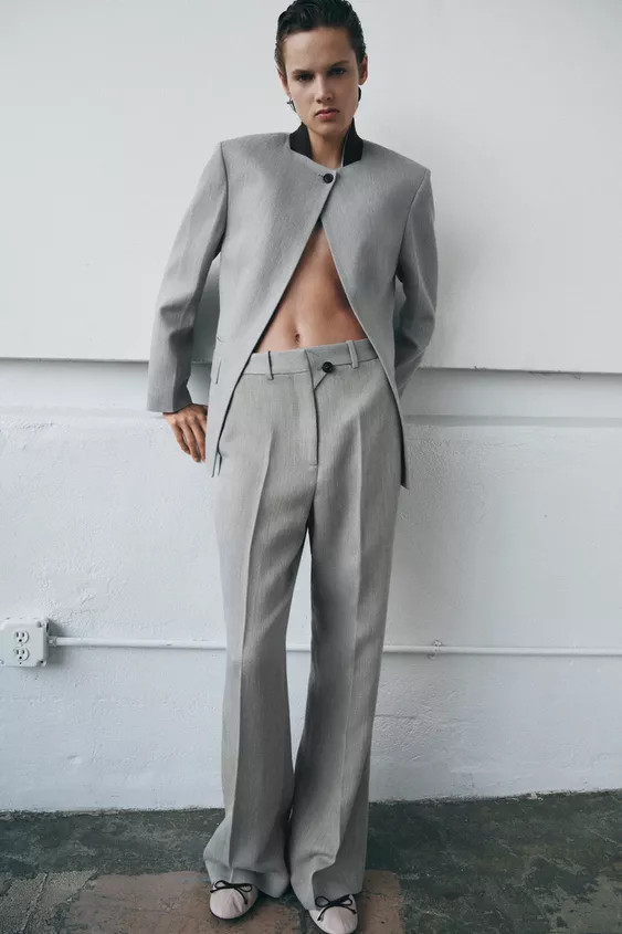 FLARE TEXTURED PANTS ZW COLLECTION | Zara US