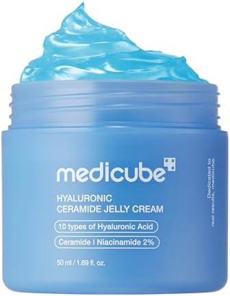 medicube Jelly Cream with Hyaluronic Acid | Daily Moisturizer for All Skin Types | Long-lasting H... | Amazon (US)