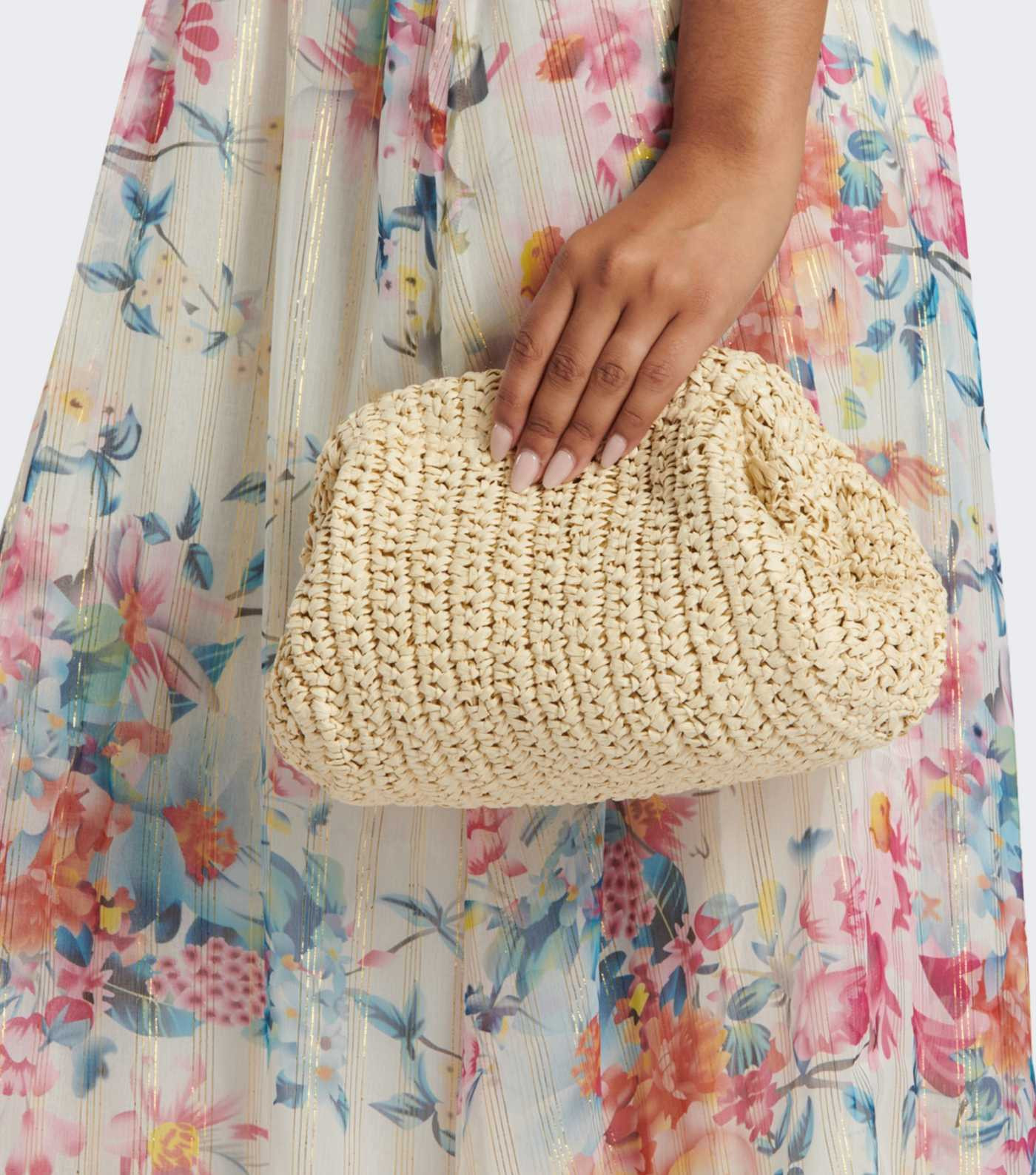 South Beach Cream Straw Clutch Bag | New Look | New Look (UK)