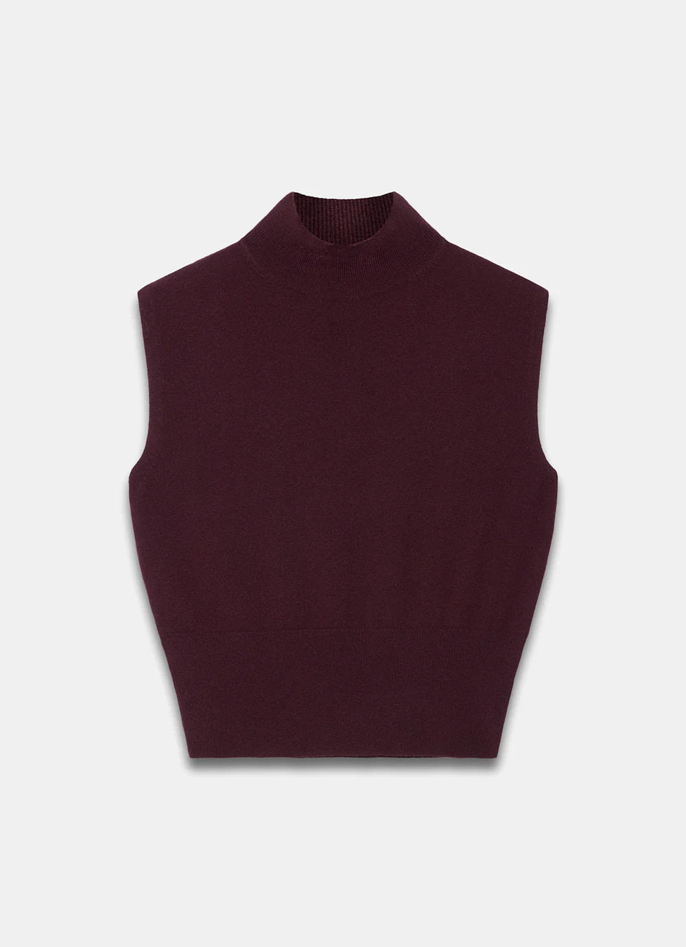 Burgundy Sleeveless Knit Top | Mint Velvet