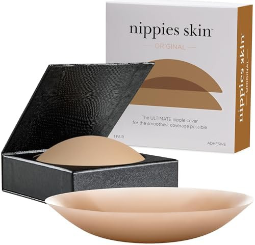 Nippies Nipple Covers for Women - Reusable Sticky Silicone Pasties with Travel Case - Original Ci... | Amazon (US)