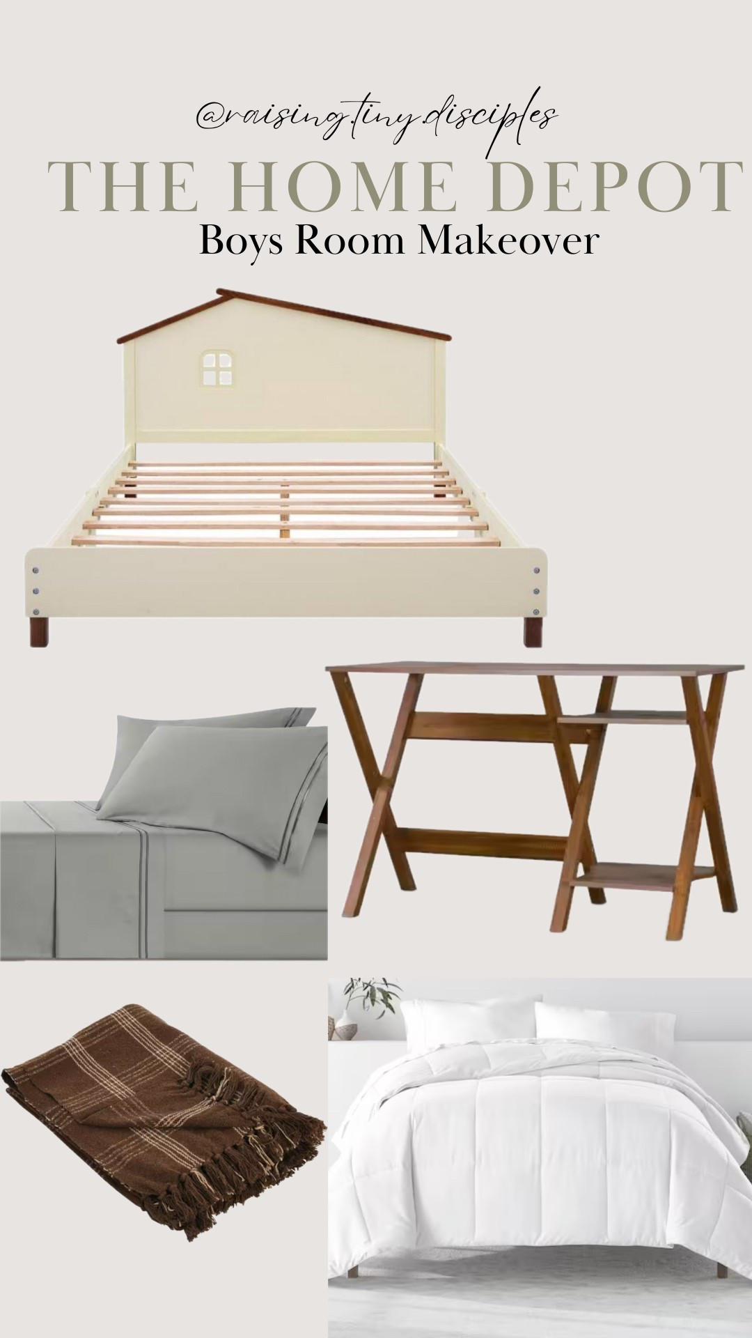 Wesley is SO excited to step into his big brother role. He asked for a new big brother room and the @homedepot Decor Days made it the PERFECT TIME to say yes. #TheHomeDepotPartner 

The Home Depot has free delivery + flexible returns and you won’t believe these sale prices! The cutest little house bed is only $155 and the desk is only $41!

@liketoknow.it #liketkit #TheHomeDepot #roomreveal #boysroom #boysroominspo #boysroomdecor #bigbrother #adoptionjourney #boymomlife #boysroomideas

#LTKHome #LTKKids #LTKSaleAlert