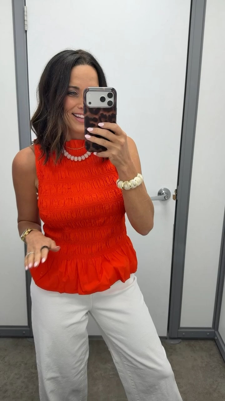 The cutest Walmart top for Memorial Day weekend — love the pop of red with white denim. Wearing size XS in the top and size 2 in the pants. #walmartfinds #walmartfashion #memorialdayoutfit #memorialdaystyle #affordablefashion #ltkfinds #summeroutfit