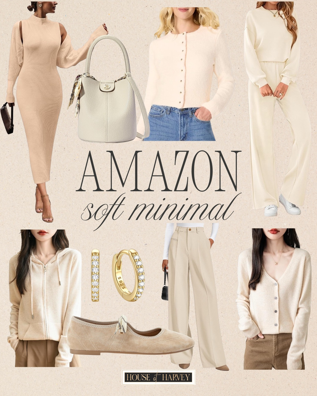 Amazon—soft minimal finds! I found some amazing pieces all from Amazon and under $100 that are all so chic! They all are effortless and easy to style especially in all minimal neutral tones. I have tops, two piece set, dress and other fun accessories. All linked ⬆️

#ltkcreator #ltkfinds #ltkwatchnow #amazon #amazonfinds #softminimal #sweater #cardigan #twopieceset #handbag #jewelry

#LTKSeasonal #LTKgrwm #LTKootd