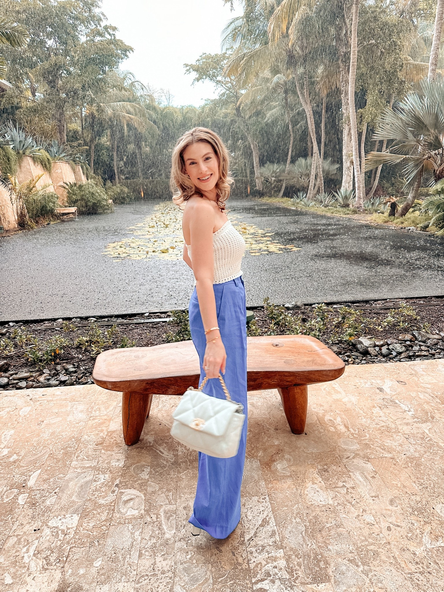 Linen pants - size 4 (could have sized down) 
Crochet tube top with back zipper closure- medium (maybe could have sized down to a small…)

This is the perfect summer fit 

#LTKSeasonal