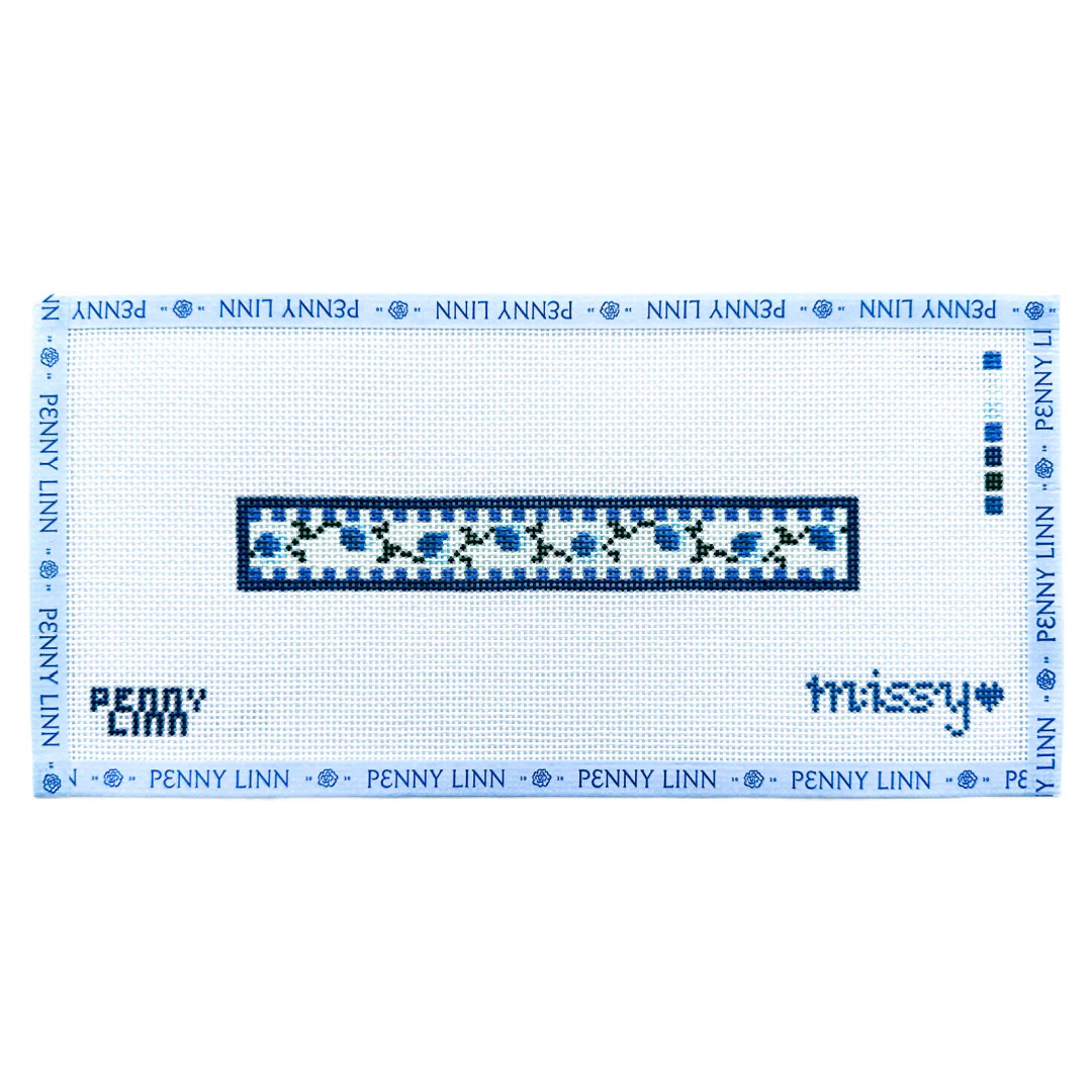 Checkered Rose Fob - Blue | Penny Linn Designs