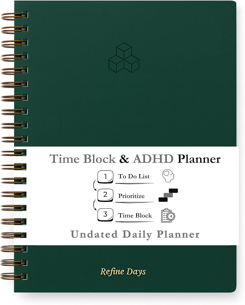 Undated Daily Planner - Time Blocking Planner & ADHD Planner. To Do List, Hourly Schedule, Daily ... | Amazon (US)