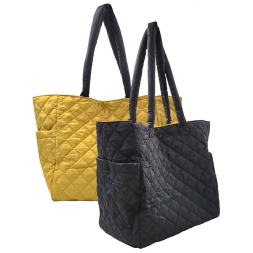 K. Carroll Accessories Oversized Reversible Nylon Tote (Black/Gold) | Amazon (US)