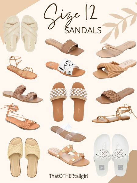 Size 12 sandals 

Flats, casual, slides, ankle tie 

#LTKshoecrush #LTKsalealert