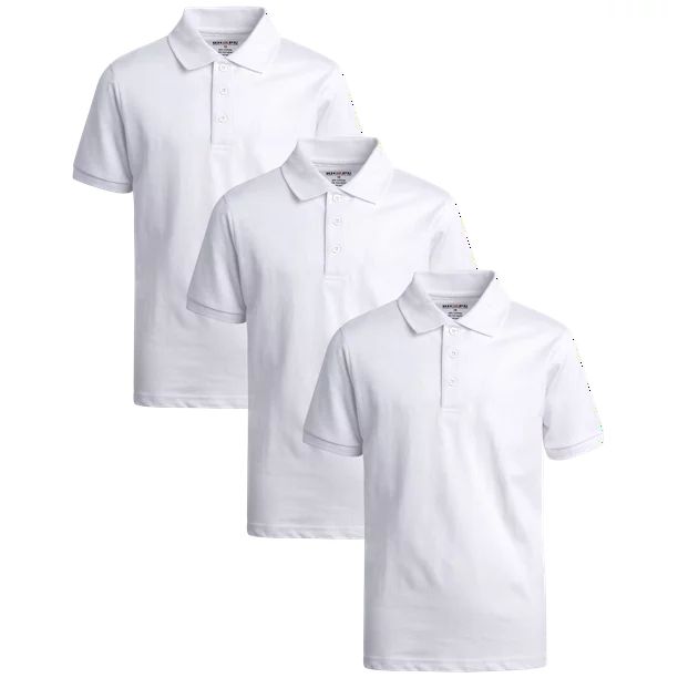Beverly Hills Polo Club Boys' School Uniform Shirt - Pique Short Sleeve Polo T-Shirt (3 Pack) - W... | Walmart (US)