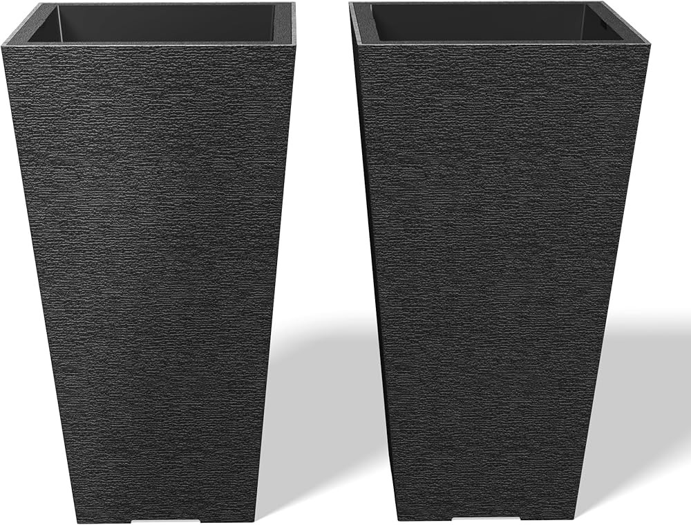 Kante 22 Inch Tall Planter Set of 2, Large Taper Planter for Outdoor Indoor Garden Patio Front Do... | Amazon (US)