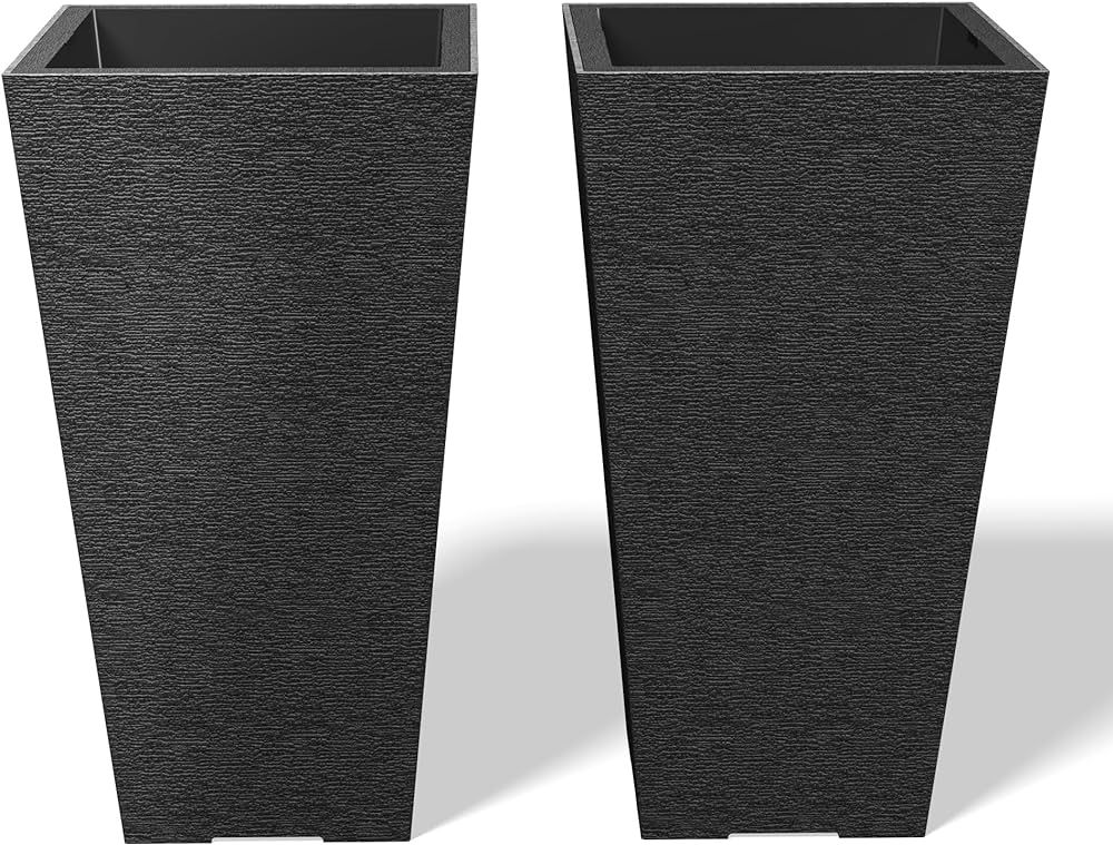 Kante 22 Inch Tall Planter Set of 2, Large Taper Planter for Outdoor Indoor Garden Patio Front Do... | Amazon (US)