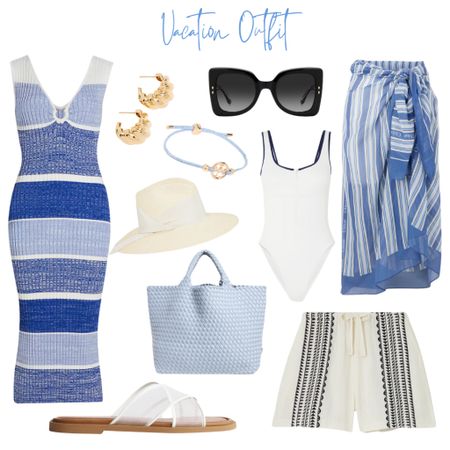 Blue and white vibes for the vacay! Loving this outfit with all the perfect accessories. #VacationStyle #OOTD #SummerVibes #FashionInspo #ChicAndComfy #TravelEssentials



#LTKItBag #LTKSwim #LTKStyleTip