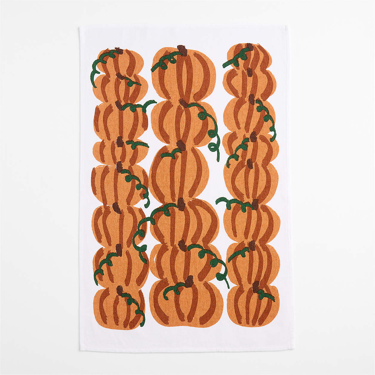 Pumpkin Organic Cotton Dish Towel | Crate & Barrel | Crate & Barrel