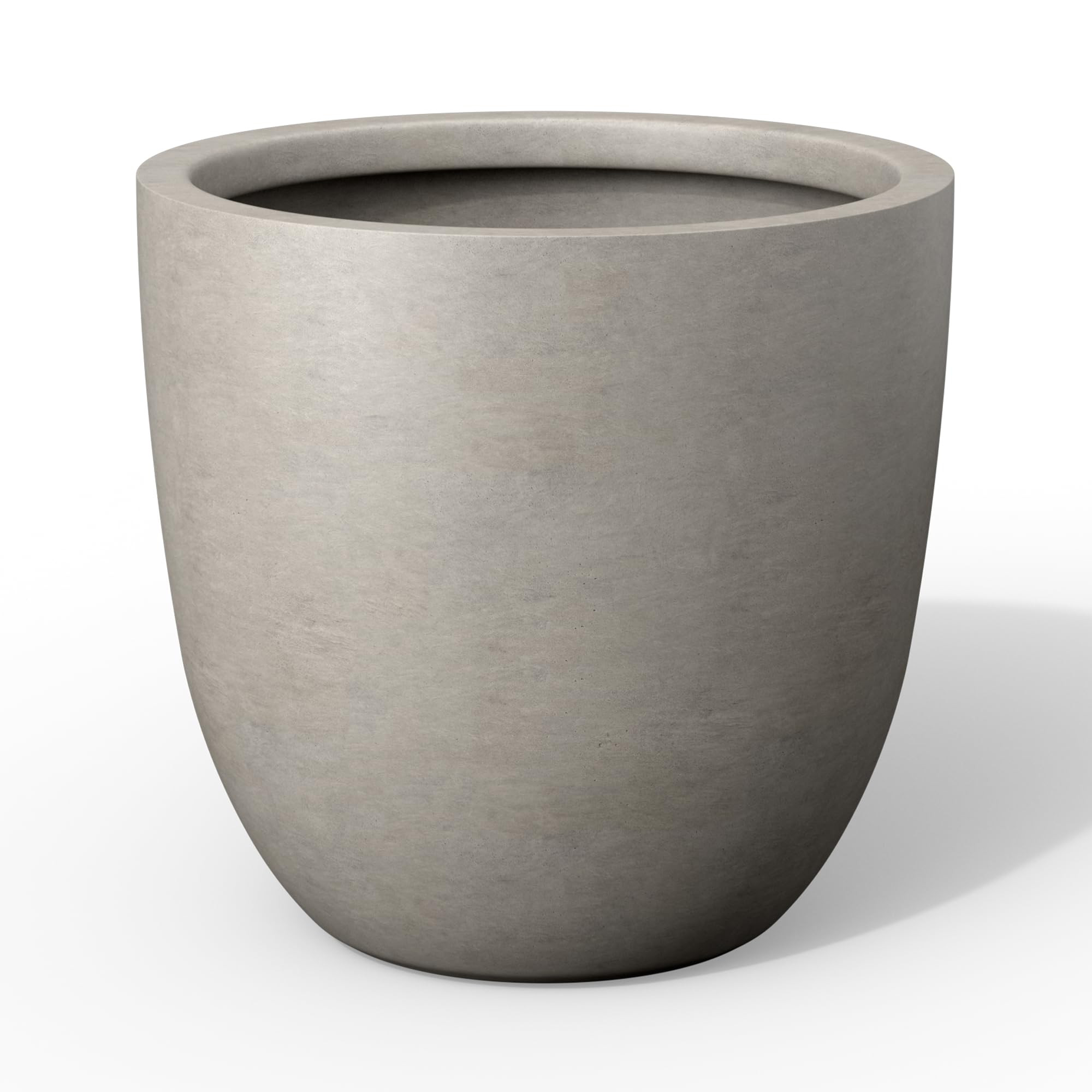 Kante 18 Inch Dia Round Concrete Planter, Indoor Outdoor Large Plant Pot with Drainage Hole and R... | Amazon (US)
