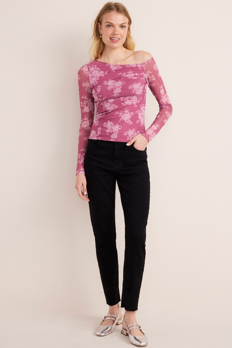 Nora One Shoulder Floral Top | Francesca's