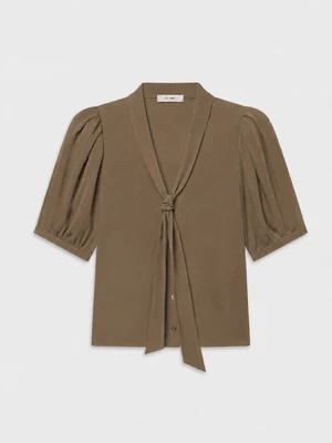 The Sonnet Blouse -- Moss | Frame Denim