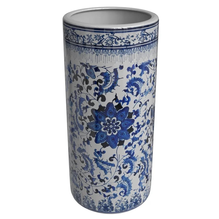 Red Lantern 18" Umbrella Stand - Blue and White Floral | Walmart (US)