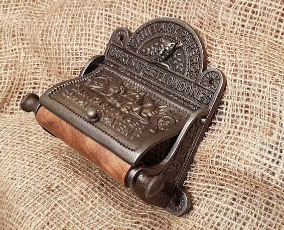 Read the full title
    The Bury Street London - Vintage Antique Iron toilet paper holder with li... | Etsy (US)