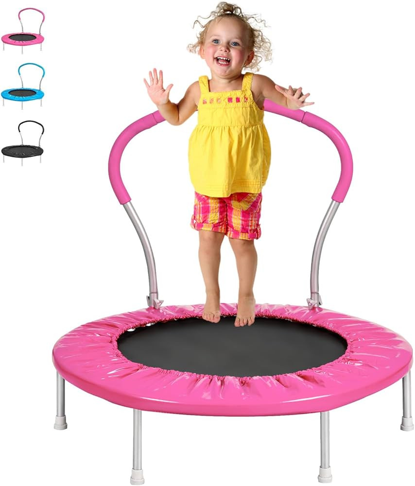 Lyromix 36Inch Kids Trampoline for Toddlers with Handle, Indoor Mini Trampoline for Kids, Small R... | Amazon (US)