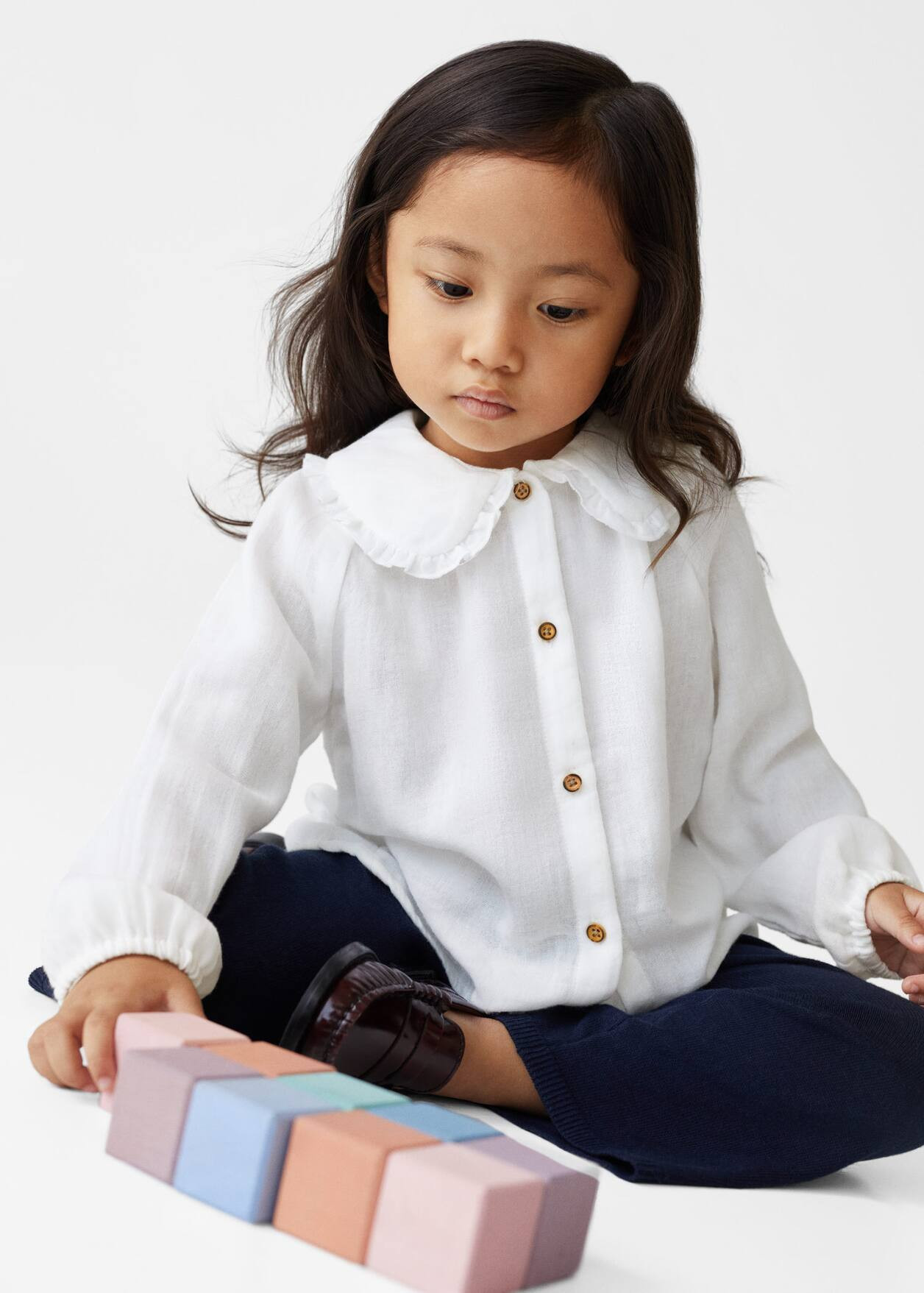 Babydoll collar blouse -  Girls | Mango Kids USA | MANGO (US)