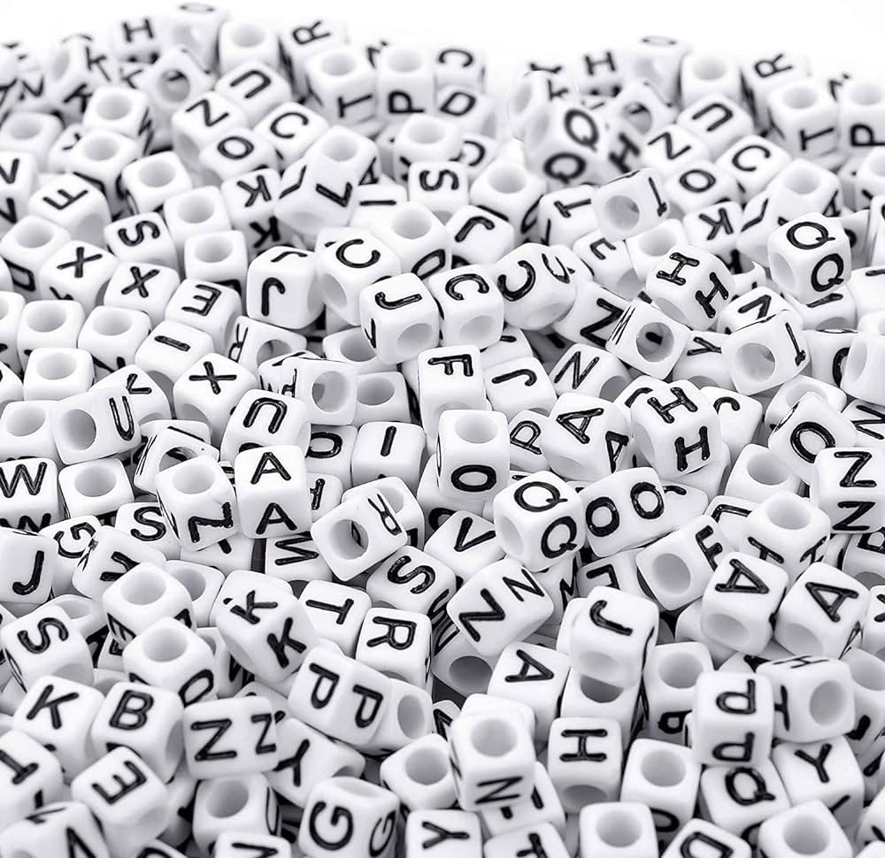 Augshy 500PCS White Letter Beads for Bracelets Making, Alphabet Beads for Bracelets Making (6 mm) | Amazon (CA)