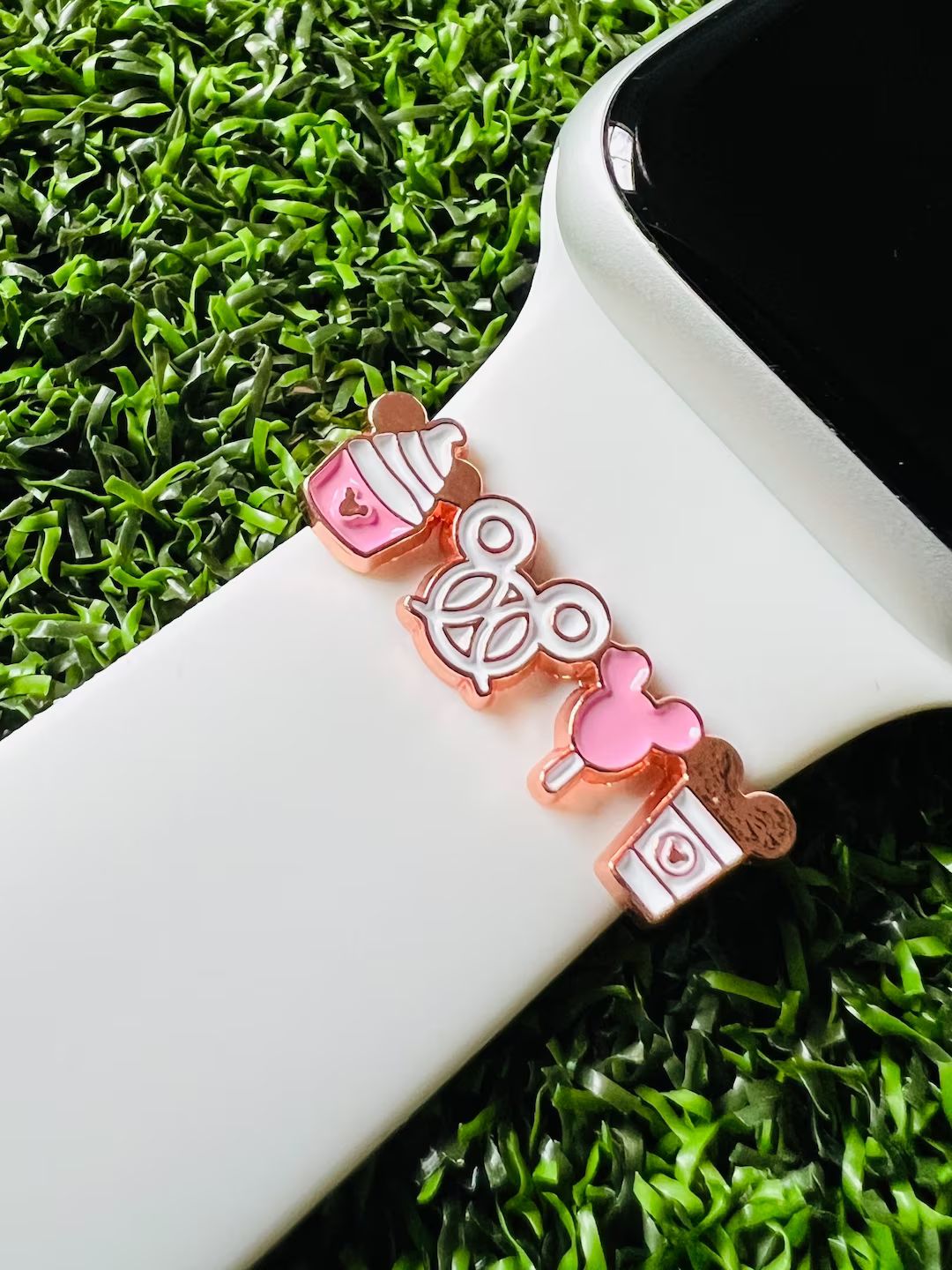Watchband Charm Pink Desserts Slide Apple Watch Magicband - Etsy | Etsy (US)