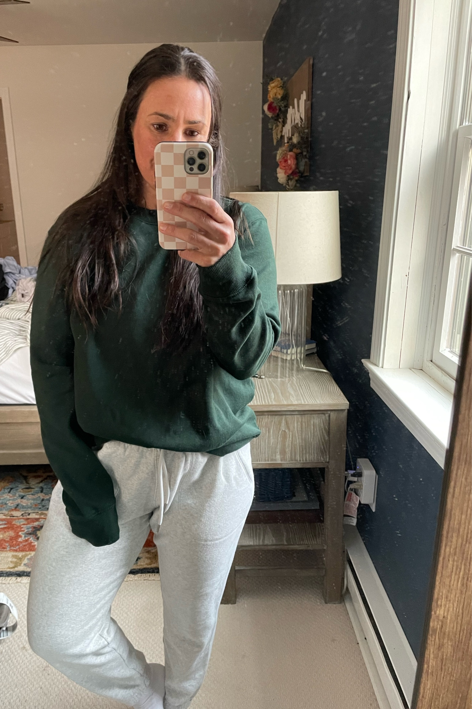 Gets home and immediately puts on cozies 🙋🏻‍♀️

Best sweatshirt $20  size large 
Joggers small 

#LTKSeasonal #LTKfindsunder50 #LTKover40