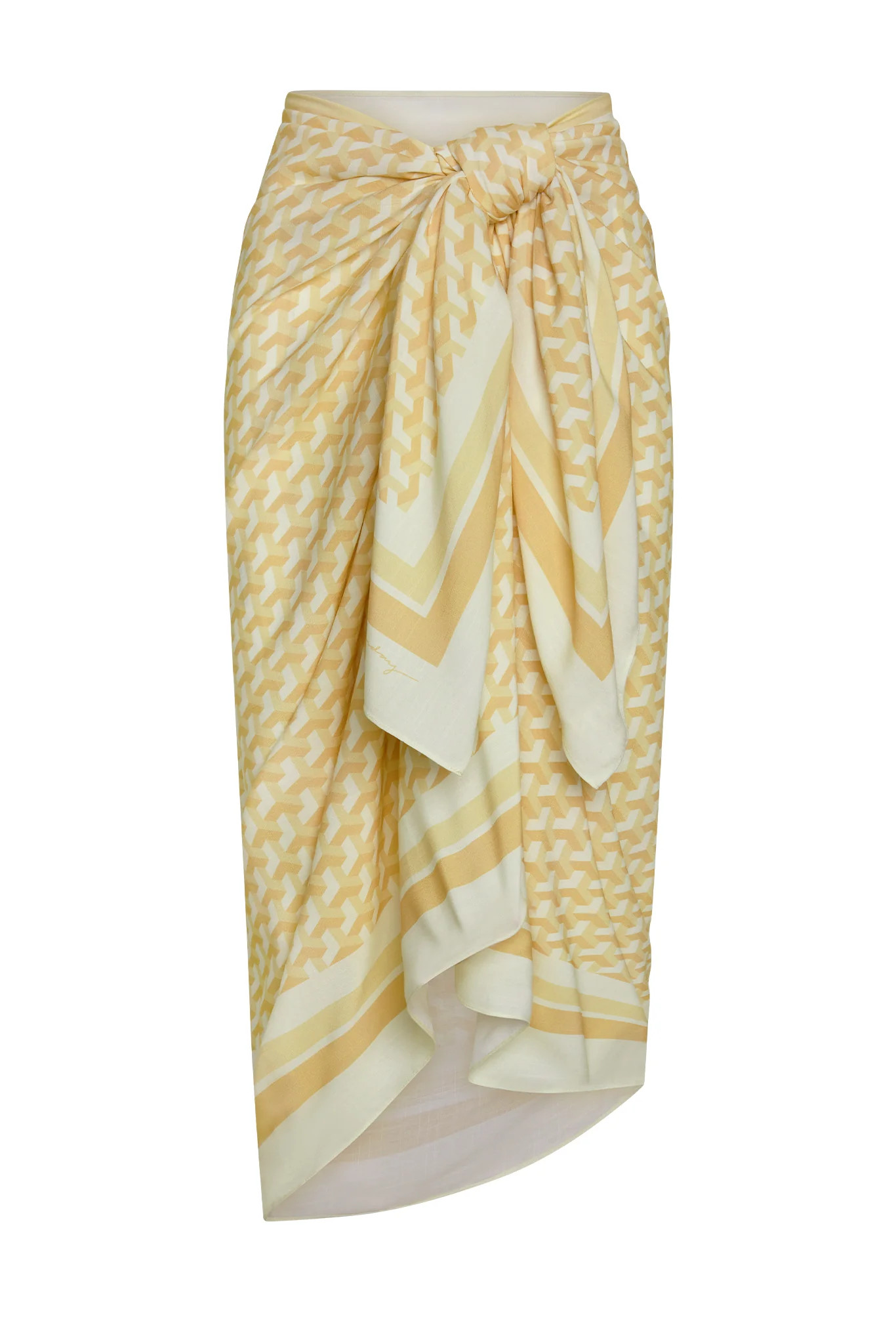 Marina Piccola Sarong - Ivory Geo | Monday Swimwear