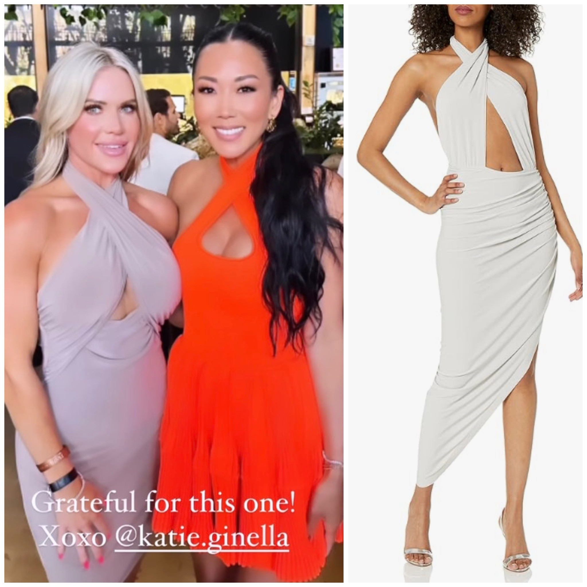 Jennifer Pedranti’s Grey Cross Front Dress 📸 = @jenniferpedranti