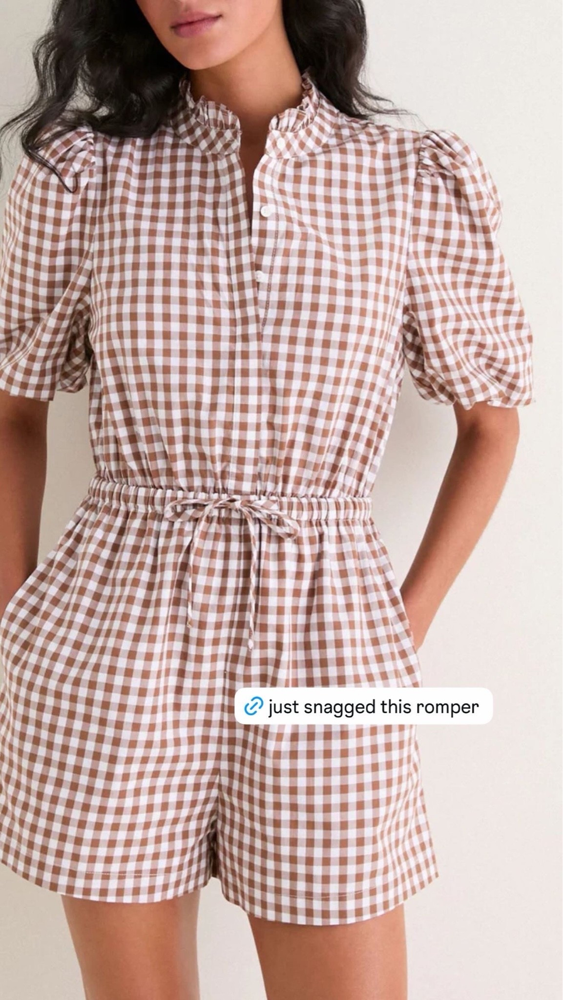 just ordered this gingham romper 🤎 the neutral check print, puff sleeves, and cinched waist make it feel classic with a little something extra. i love that it’s an easy one-and-done piece for everything from weekend brunch to apple picking this fall with sneakers, flats, or boots.

#LTKSeasonal