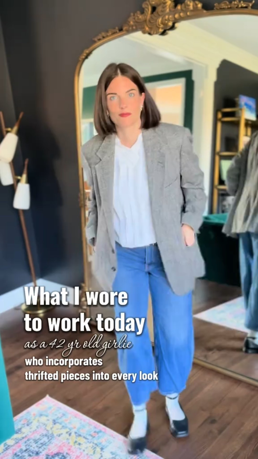 This look is vintage thrift mixed with new. 

Top have is thrifted, bottom half is new!   

#LTKOver40 #LTKFindsUnder100