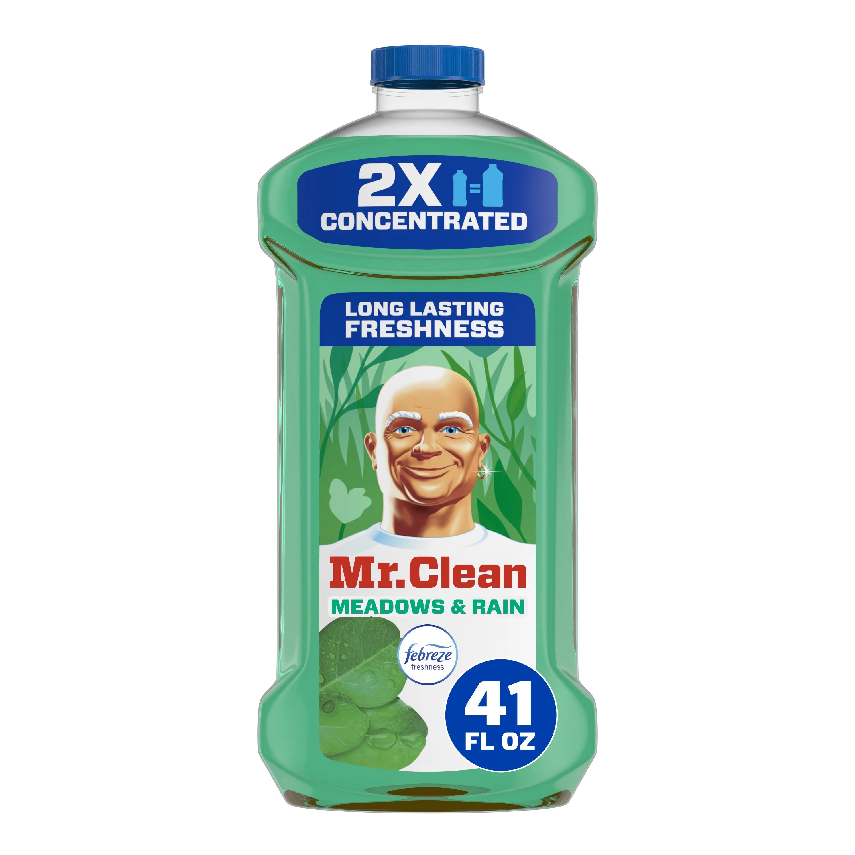 Mr. Clean 2X Concentrated Multi Surface, All Purpose Cleaner, Febreze Meadows & Rain Scent, 41 fl... | Walmart (US)