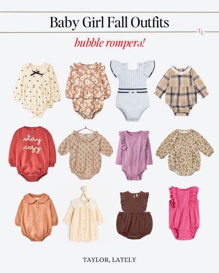These bubble rompers are the cutest little baby girl clothes around! These would be perfect for family photos. 

Baby Girl | Baby Girl Clothes | Baby Clothes | Baby Closet | Amazon Baby Clothes | Romper Outfits | Baby Girl Outfits | Baby Girl Fall

#LTKbaby #LTKfindsunder50 #LTKstyletip