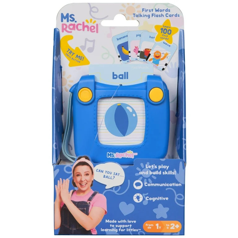 Ms. Rachel First Words Talking Flash Cards with Electronic Reader, 100 Words for Infants Ages 1 a... | Walmart (US)