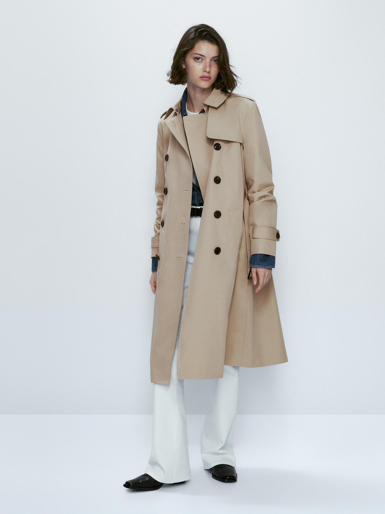 Trench coat with belt | Massimo Dutti US