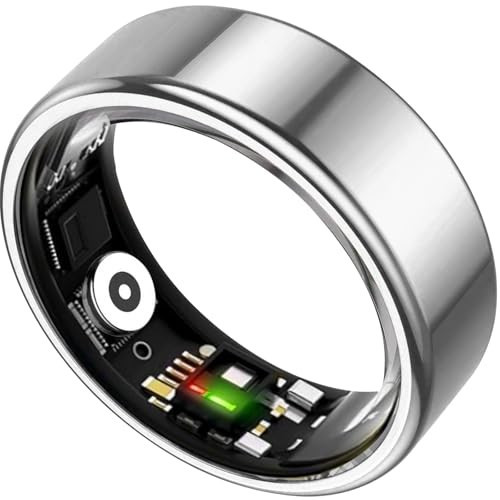 TIAZUUX Smart Ring for Women&Men-Activity/Sleep/Heart Rate/HRV/Stress/Women's Health Tracker-IP68 Waterproof/Wearable-No Subscription Fee Required-Compatible with iPhone &Android (Silver, 11) | Amazon (US)