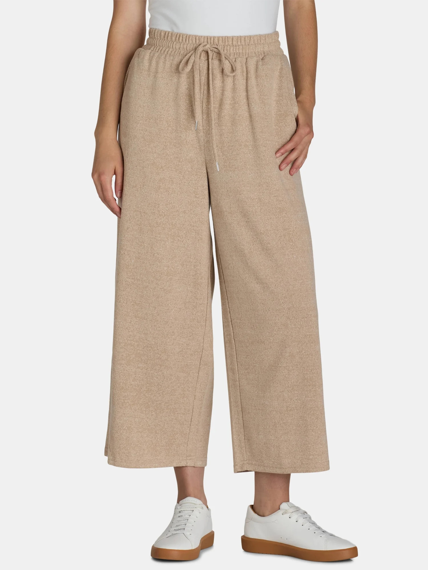 Time and Tru Women's Wide Leg Hacci Pants, Sizes XS-XXXL - Walmart.com | Walmart (US)