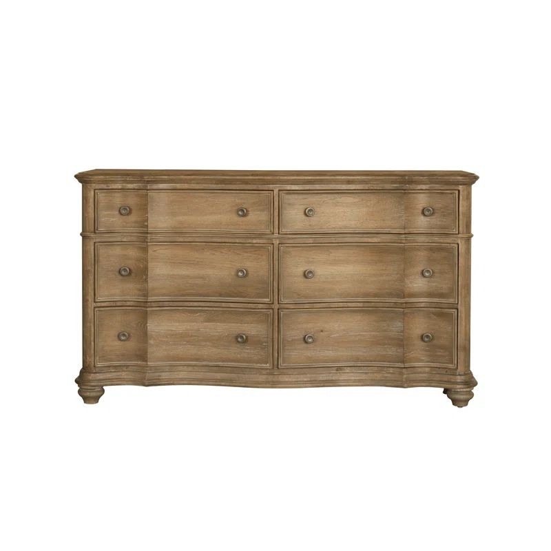 Weston Hills 6 Drawer 70.12" W Solid Wood Double Dresser | Wayfair North America