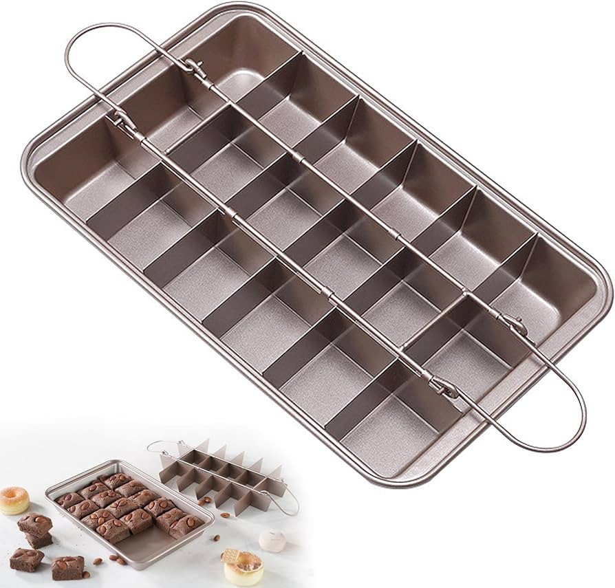 Kundalini Brownie Pan with Dividers Non-stick Rectangular Baking Pan with Built-in Slicer,it Can ... | Amazon (US)
