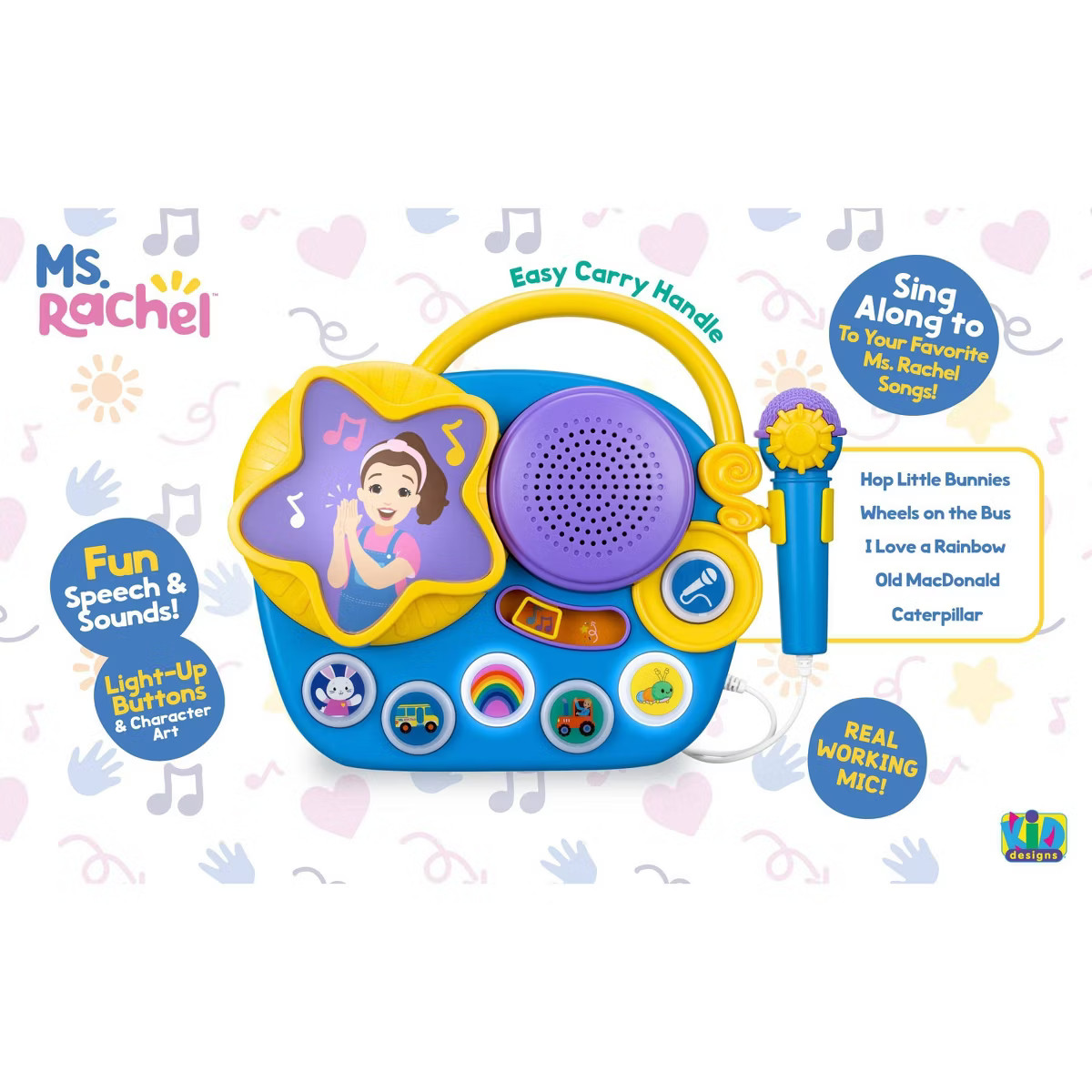 Ms. Rachel Sing Along Boombox: Music & Light Up Toy Player, Plastic, Educational Music Focus, 1 l... | Target