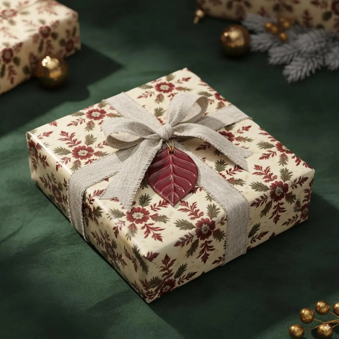 Red Floral Wrapping Paper: Vintage Botanical Gift Wrap, Cream Background - Etsy | Etsy (US)