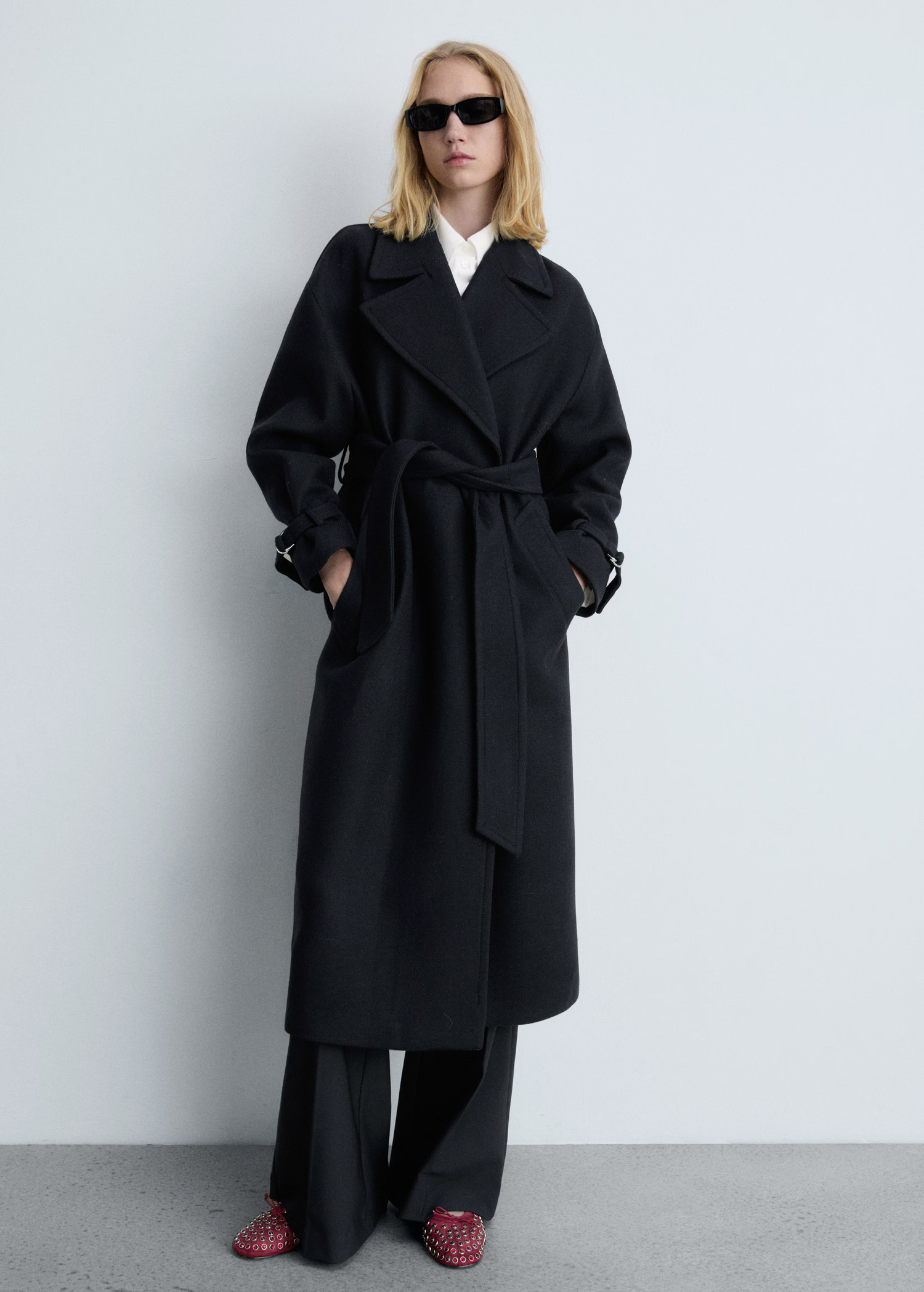 Studded mesh ballerina shoes - Women | MANGO United Kingdom | MANGO (UK)